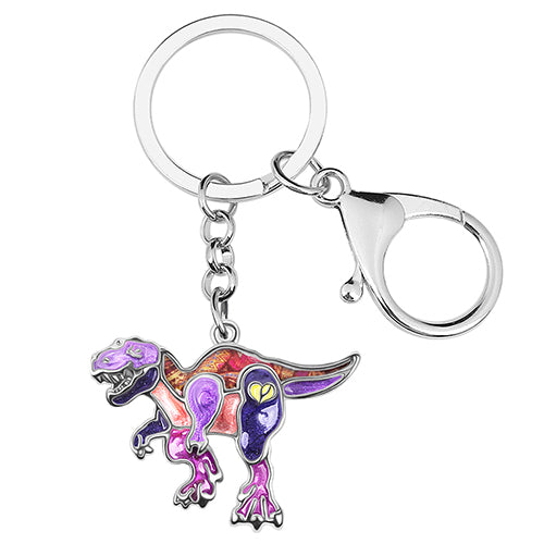 Enamel Alloy Mental Wild Jurassic Dragon Dinosaur Keychains Fashion Key Chain Jewelry