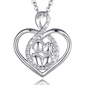 925 Sterling Silver Grandfather Grandmother Love pendant Necklace Mom And Father fine Jewelry