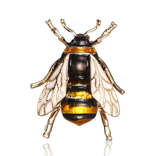 Elegant Pearl Bee Brooch Cute Enamel Bee Brooches Fly Insect Brooch Pins