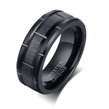 Classic Black Tungsten Carbide Ring