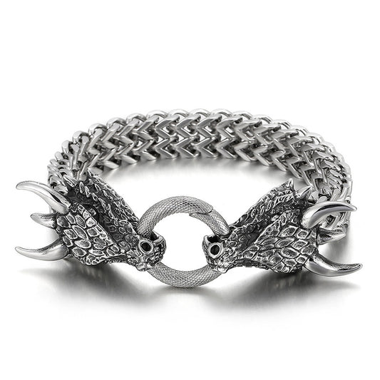 Pulsera ancha de la serie Animal Pulsera Punk del Zodiaco