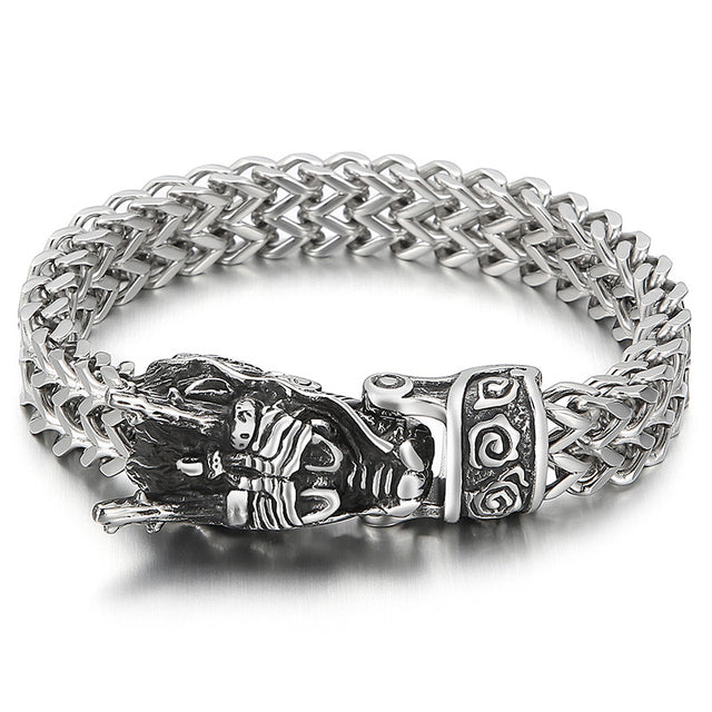 Retro Drago Head Domineering Bracelet