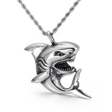 Hip Hop Shark Stainless Steel Chain Animal Necklace