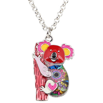 Gargantilla con diseño de koala australiano de aleación de zinc