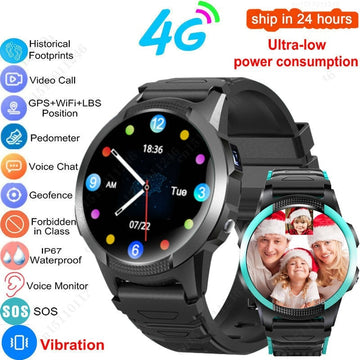 Smart Watch Kids 4G GPS WIFI Tracker Video Call SOS with Vibration Mute Mode Children Smartwatch