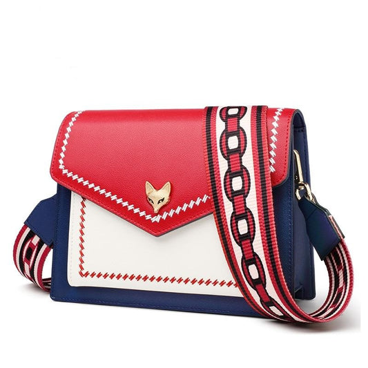 Bolso bandolera con solapas y paneles de moda coloridos