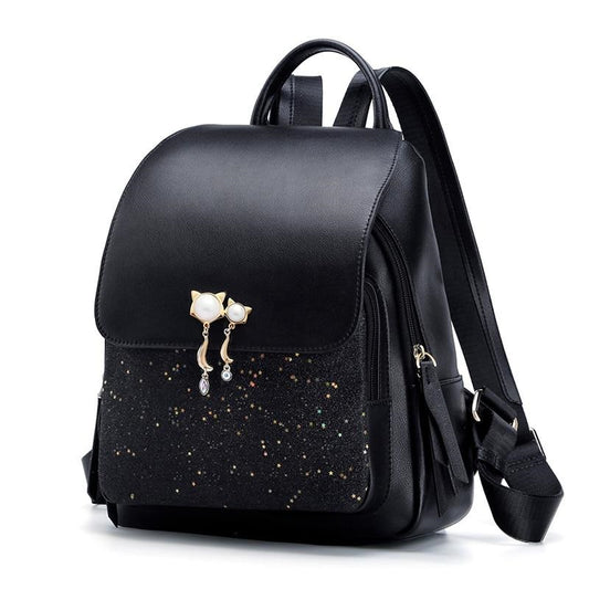 Women Patchwork Zipper Large Capacity Backpack